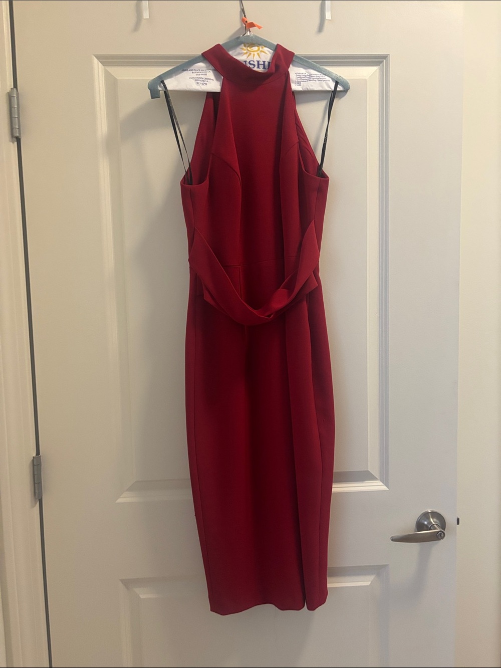 Jessica Simpson Red Halter Midi Dress